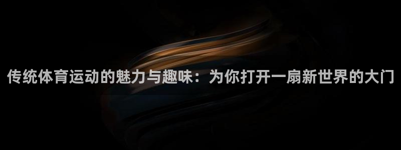 bbin视讯下：传统体育运动的魅力与趣味：为你打开一扇新世界的大门